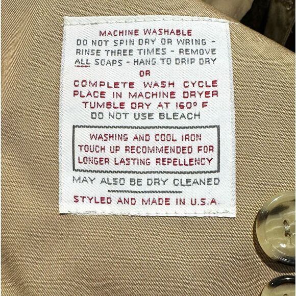 Whaling Mfg. Co. Men’s Double-Breasted Trench Coat w/ Faux Fur Lining. Size 40 - Picture 8 of 8